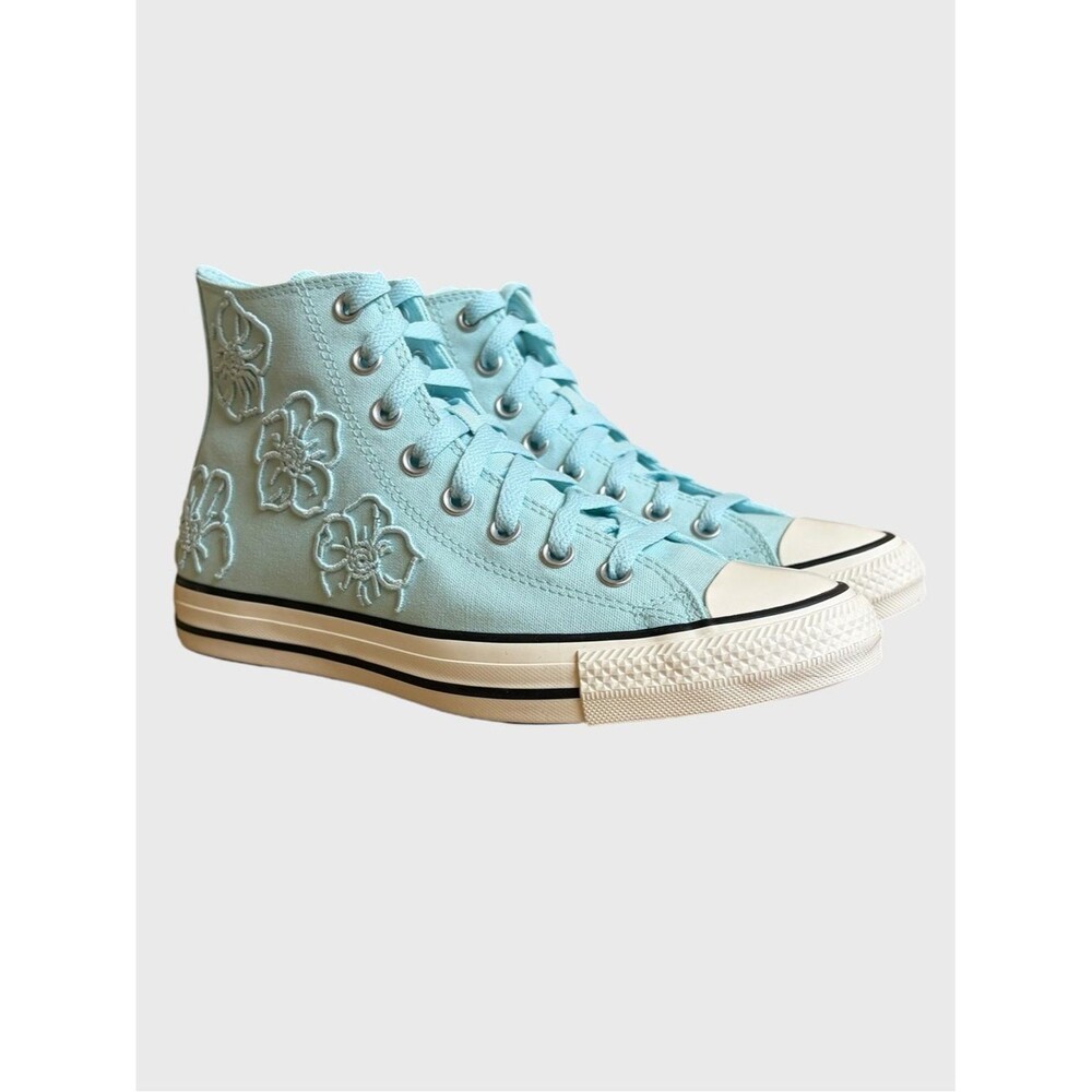 NWB Converse CTAS Hi Floral Sneakers Women's Size 9 Rained Out Blue Pastelcore